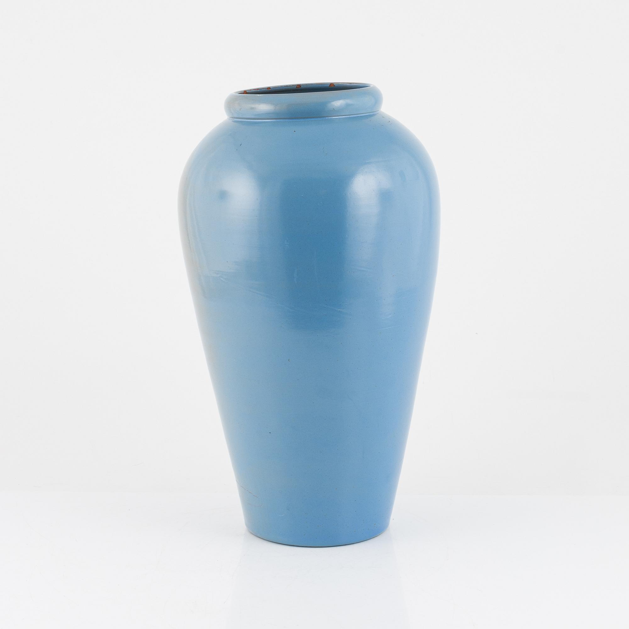 A earthenware floor vase, Nittsjö mid 20th century.