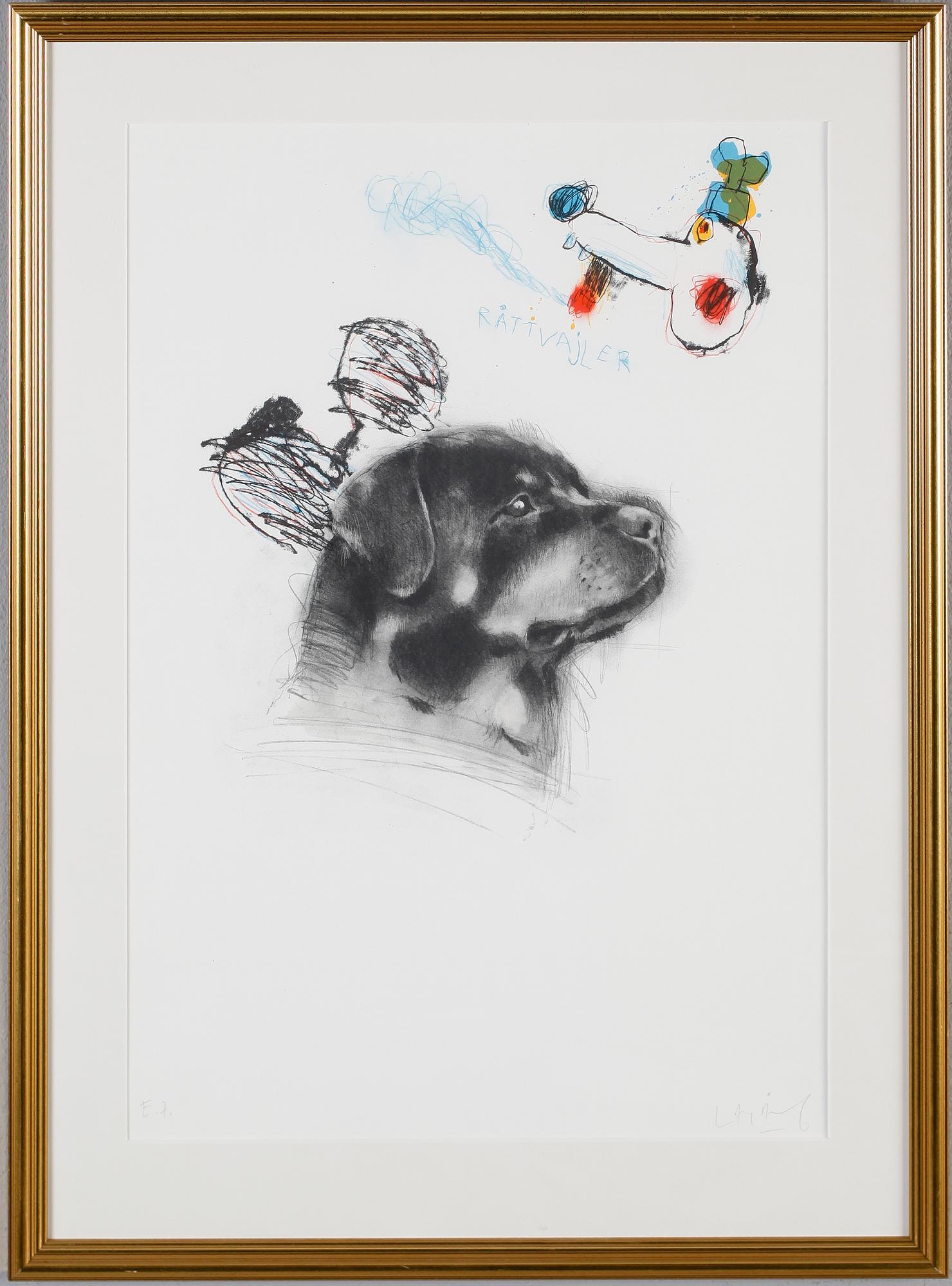 LASSE ÅBERG, färglitografi, signerad.