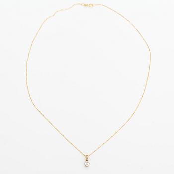 Kaulakoru, 14K kultaa, timantti n. 0.10 ct.
