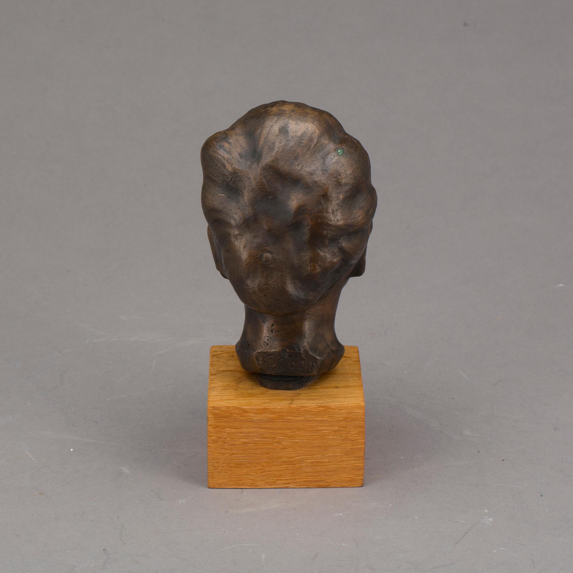 HELGE HÖGBOM, skulptur, brons, signerad.
