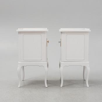 A painted pair of beside tables, early 20th Century.
