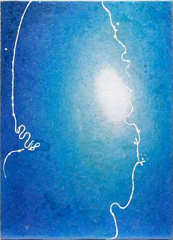 MAX MIKAEL BOOK, blandteknik på duk. Signerad och daterad 2004 a tergo.