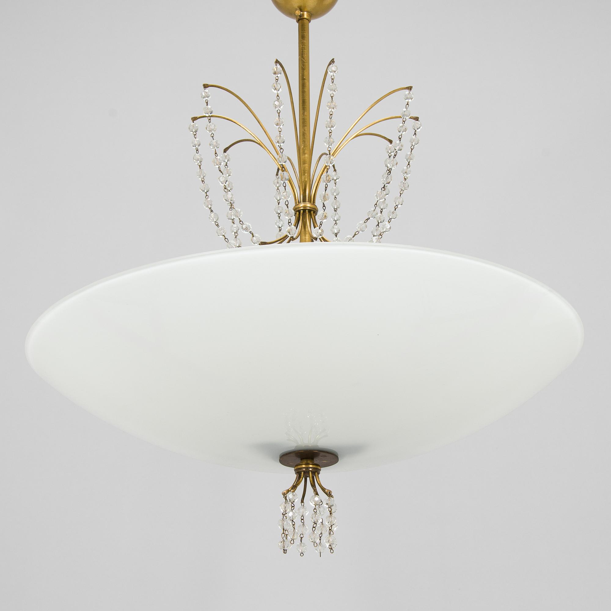 Lisa Johansson-Pape, taklampa, modell 1068, Stockmann Orno, 1940-tal.