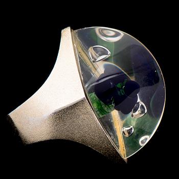 BJÖRN WECKSTRÖM, RING, "Waterworld", silver, akryl. Lapponia 2002.