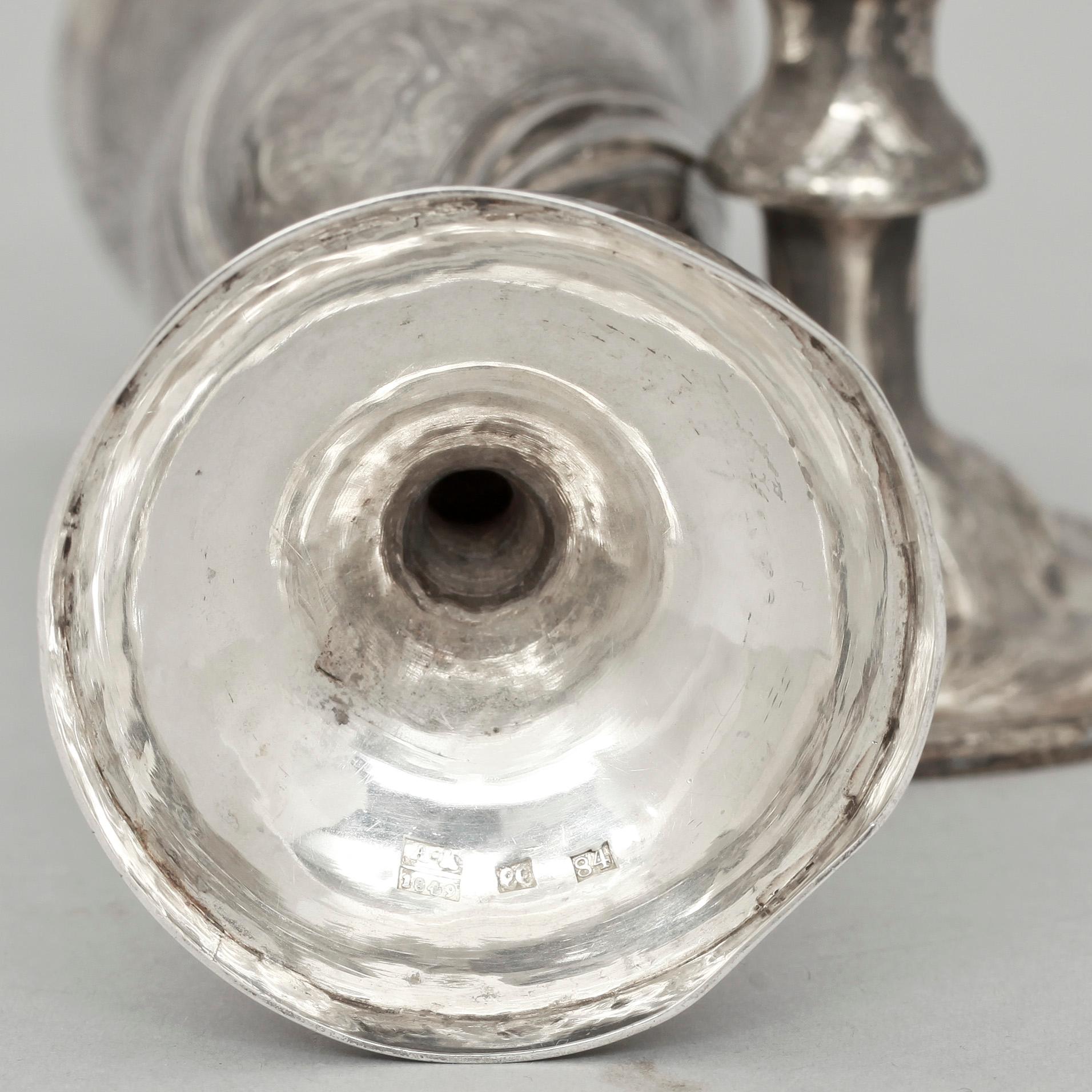 VASER, 2 st, silver. Ryssland, 1800-talets mitt. 140+150gr.