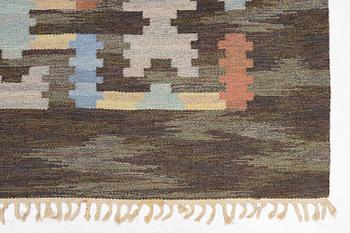 Judith Johansson, a flat weave 'Hittarp', c. 336 x 250 cm, signed JJ.
