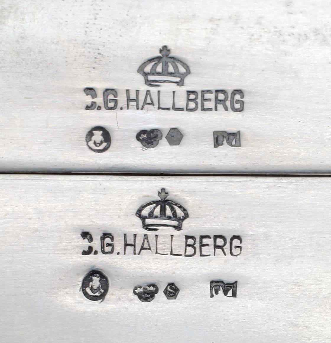SKRIN, silver, C G Hallberg, Stockholm 1918. Total ca 3076g.