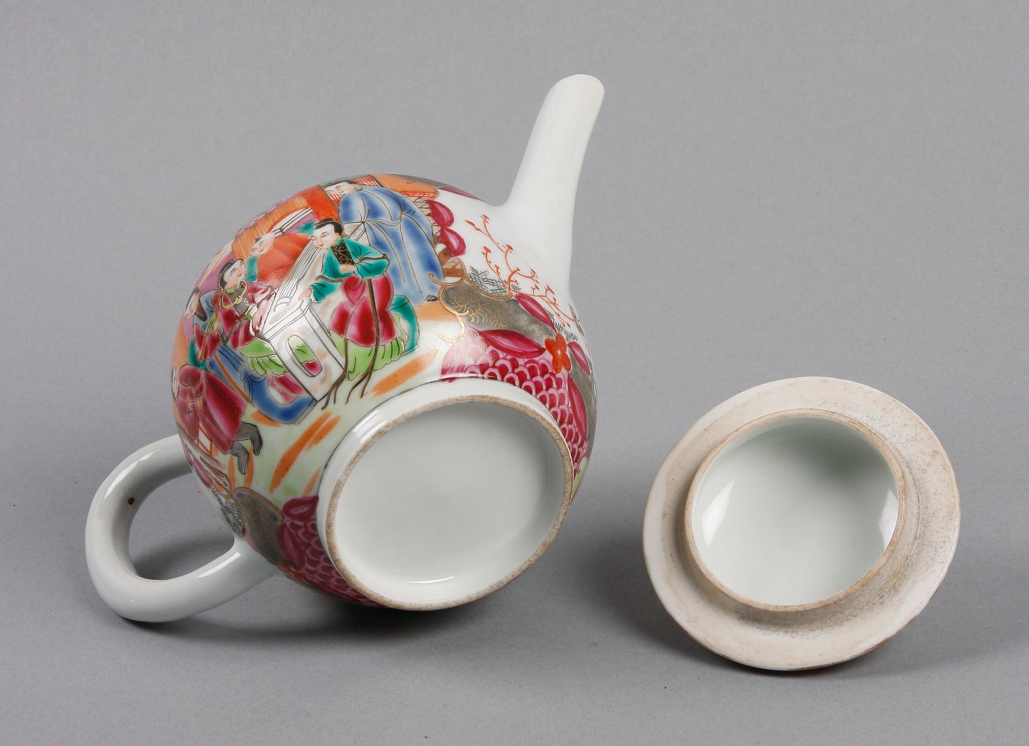 TEKANNA, porslin, Qianlong, Kina 1700-tal.