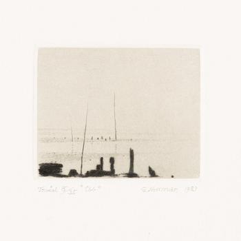 Gunnar Norrman, Drypoint etchings, 9, signed and numbered.