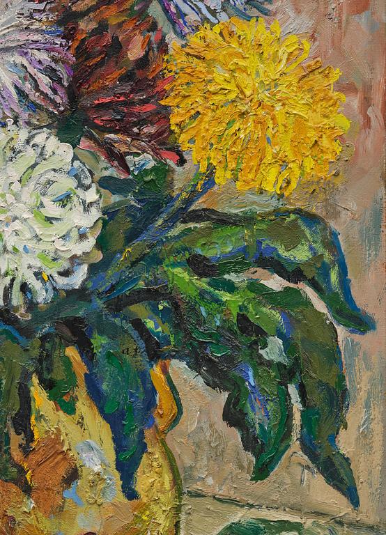 Albin Amelin, "Krysantemum i gul kanna".