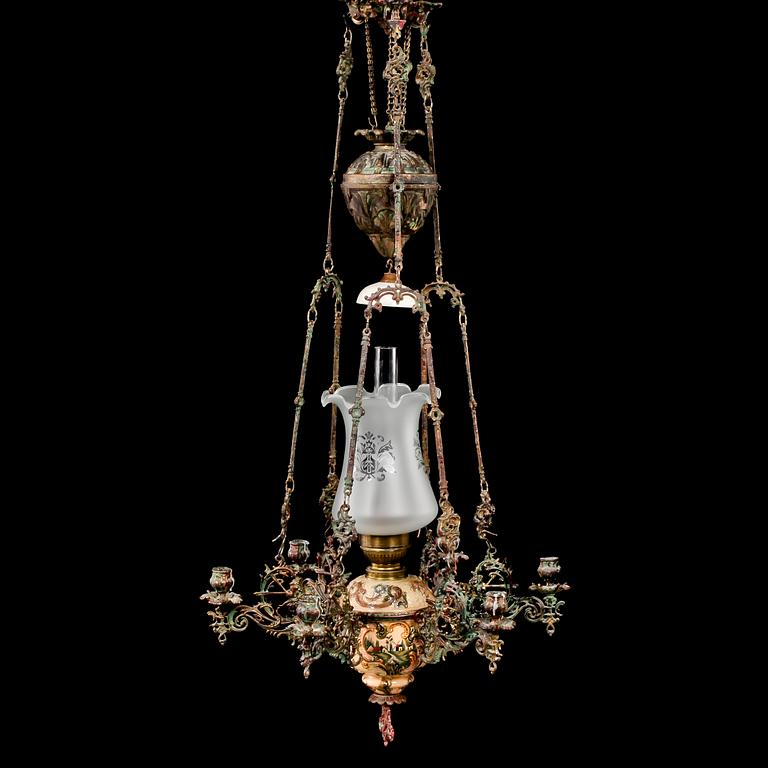 TAKFOTOGENLAMPA, sekelskiftet 1900, höjd ca 107 cm.