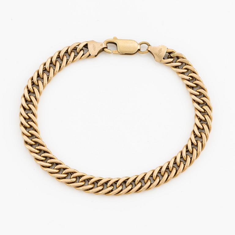 Armband 18K guld, modifierad pansarlänk.