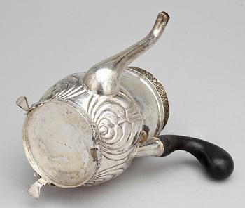 KAFFEKANNA, silver, Carl Fredrik Hultbom, Stockholm, 1830. Tot vikt ca 503 g.