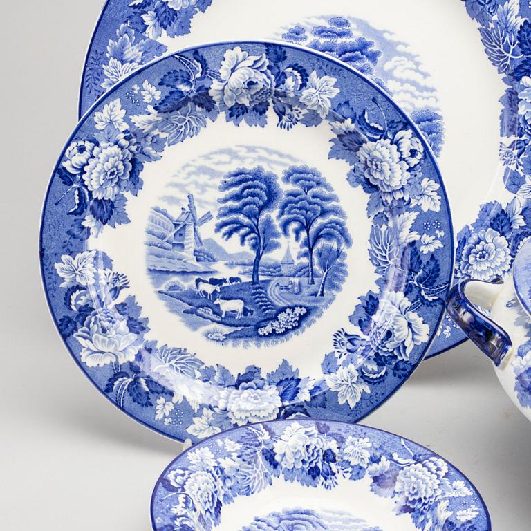 SERVISDELAR, 43 delar, WOOD WARE "Enoch Woods English Scenery".