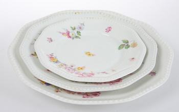 MATSERVISDELAR, 57 delar, porslin, Bavaria, Rosenthal.