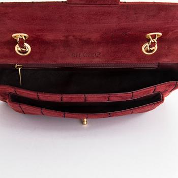Chanel, a Suede Chocolate bar flap bag, 2000-2002.