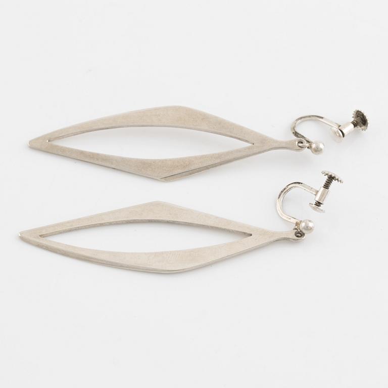 A pair of Birger Haglund silver earrings.