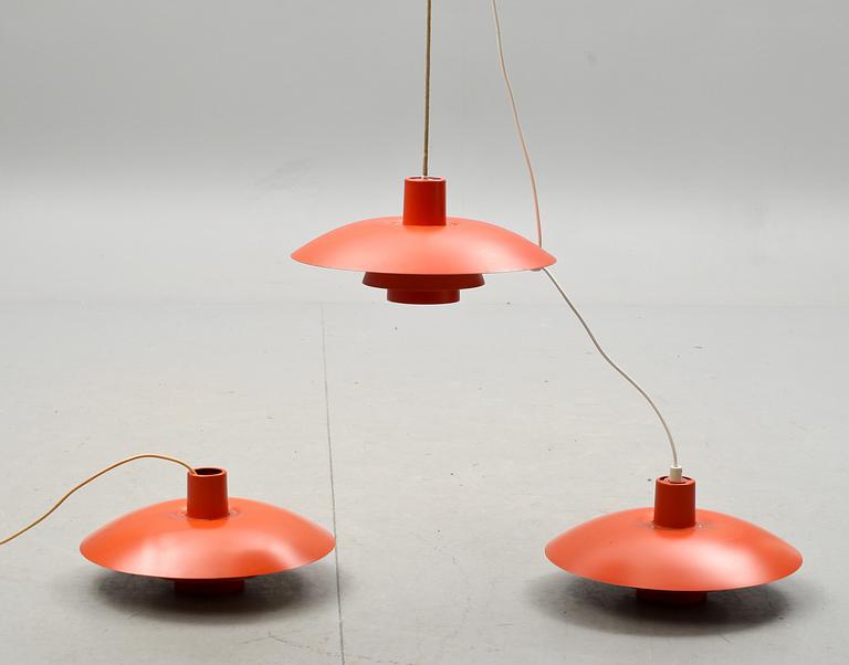 TAKLAMPOR, 3 st, "PH-4", Poul Henningsen, Louis Poulsen.