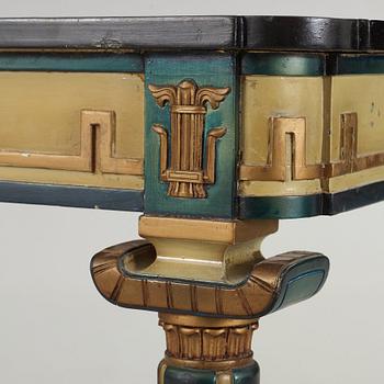 A Swedish Grace lacquered gaming table, 1920-30's.