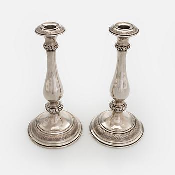 A pair of silver candlesticks, Austro-Hungarian Empire, 1867 - 1872.