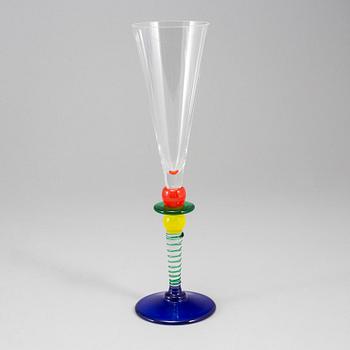 BERIT JOHANSSON, champagneglasses, 11, 'Harlequin', Gense.