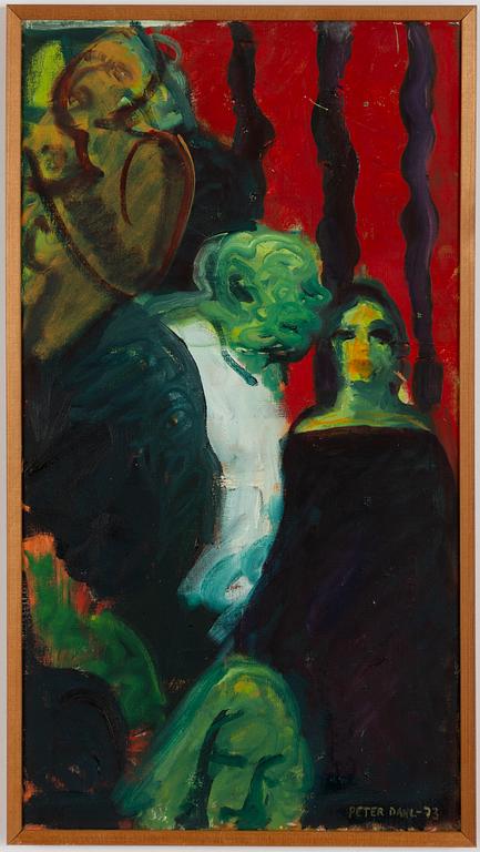 Peter Dahl, Pair against red background.