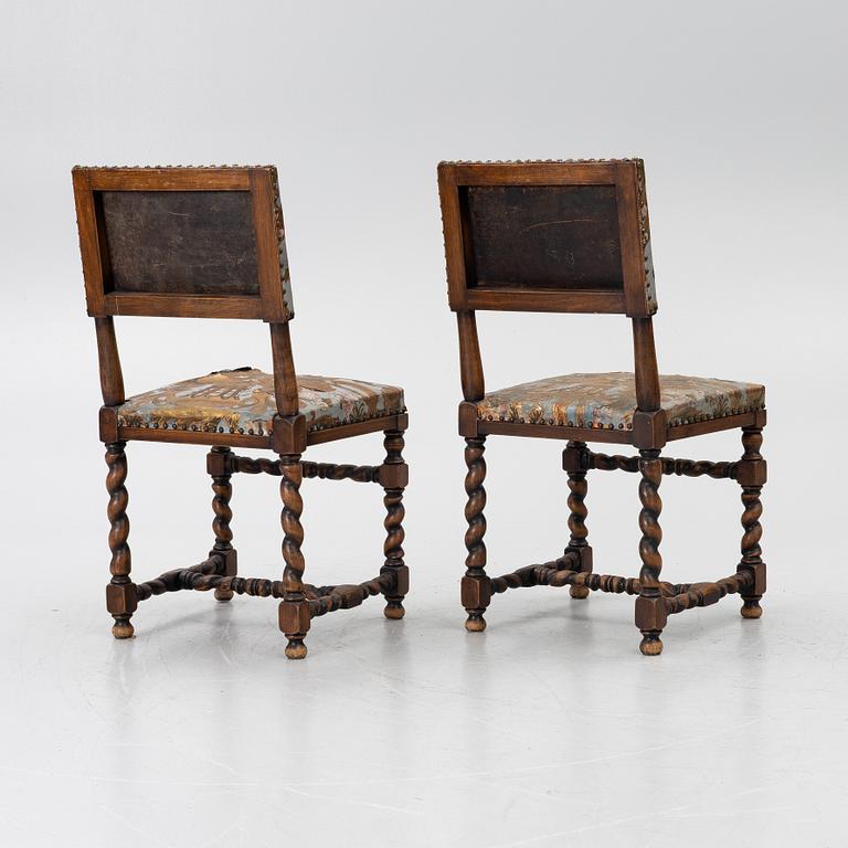 Chairs, a pair, Baroque style, circa 1900.