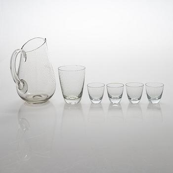 Gunnel Nyman, astiaston osia, 6 kpl, "Pore", malli 2723, Nuutajärvi 1900-luvun puoliväli.