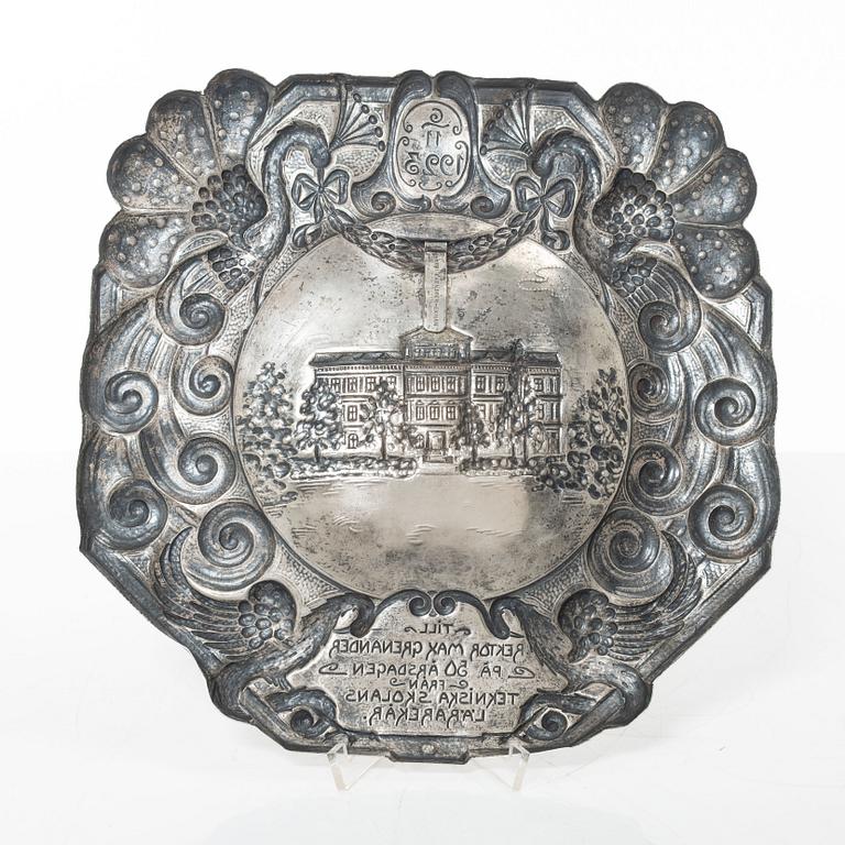 Astri Ekengren Ekman, a silver wall plaque, GA Hultgren, Eskilstuna, 1923.