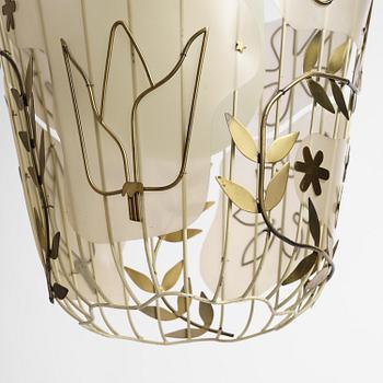 Hans Bergström, a rare ceiling lamp model "5A", ateljé Lyktan, Åhus, 1940s.