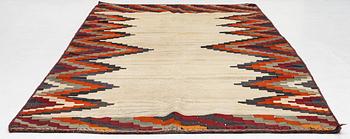 A semi-antique Qashqai kilim, c. 350 x 188 cm.