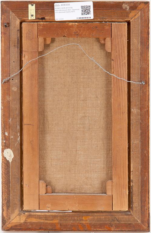 AGNES BÖRJESSON, oil painting on canvas. Signed and dated Gaeta 1877.