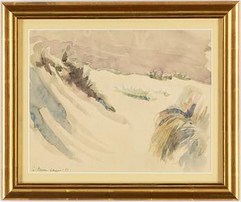 AGNES CLEVE, gouache. Signed a cleve and dated Skagen -29.