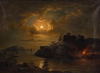 Herman Södersten, Moonlight over the Castle Ruin.