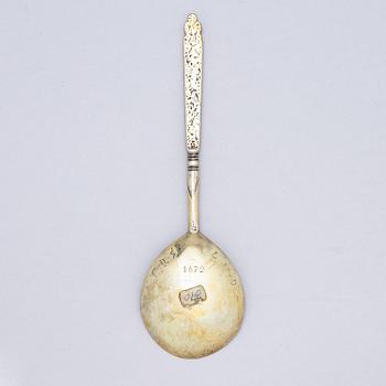 Sked, förgyllt silver, möjligen av Simon Lockert (Stockholm 1655-).