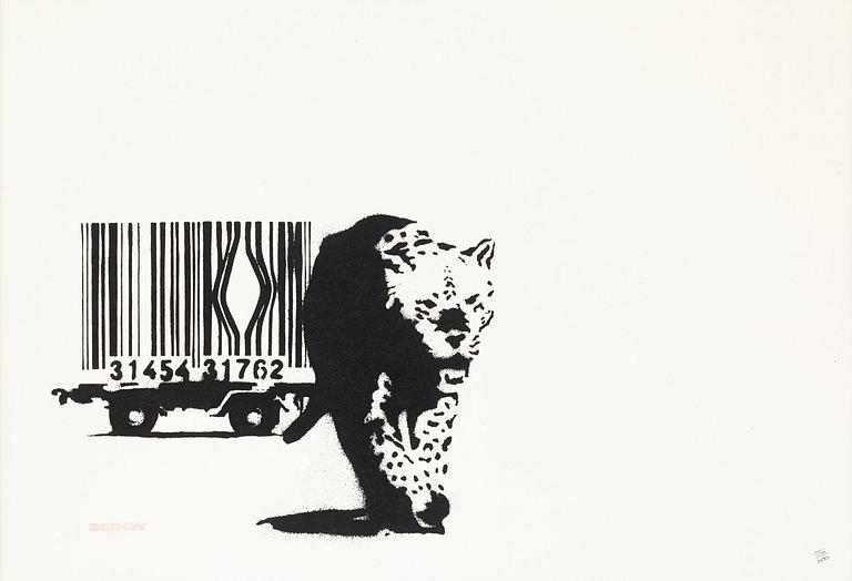 Banksy, "Barcode Leopard".
