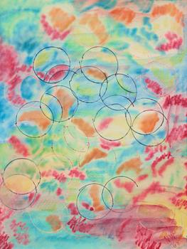 NELL WALDEN, mixed media on paper, signed and dated -68.