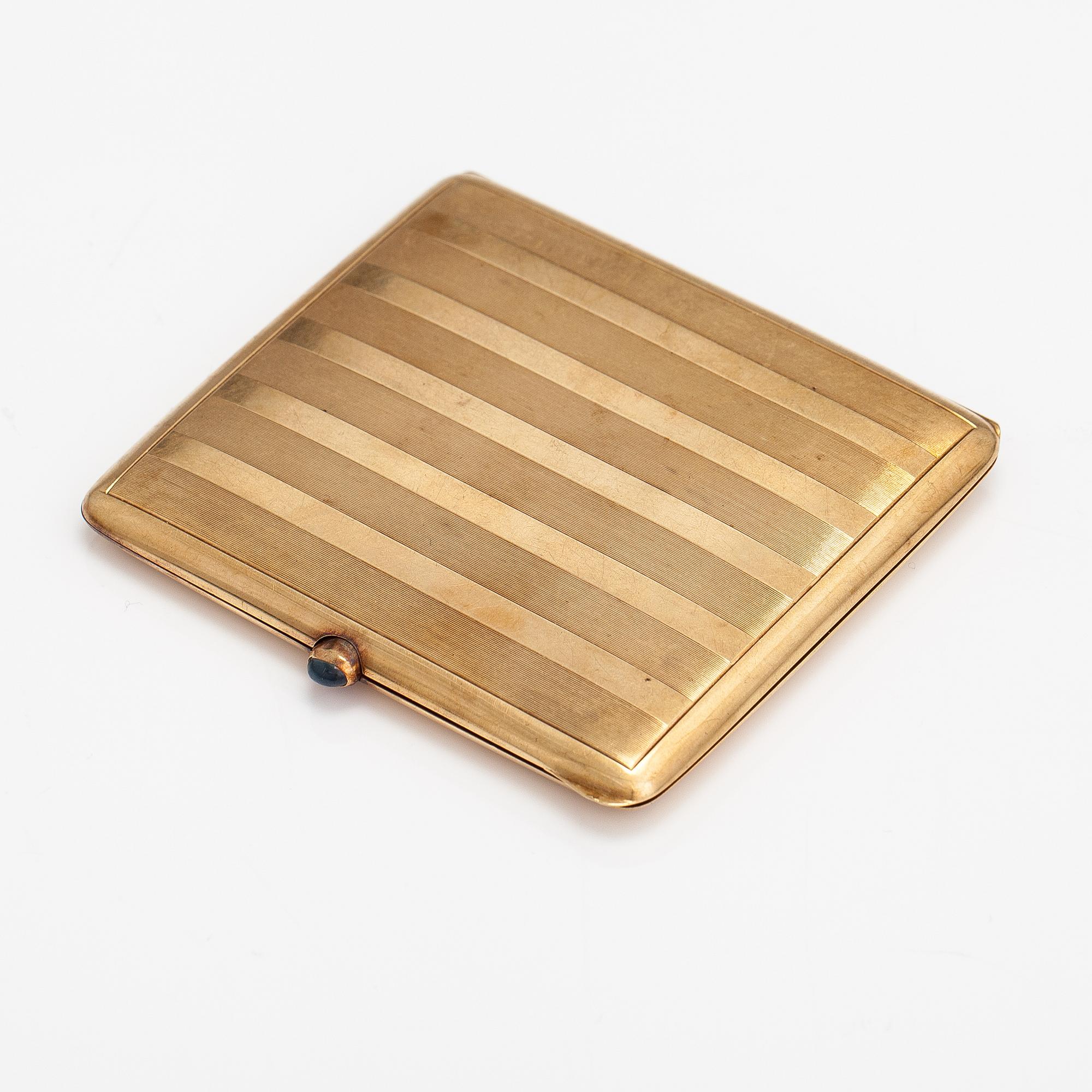 Cigarettetui, 14k guld, Märkt Diana.