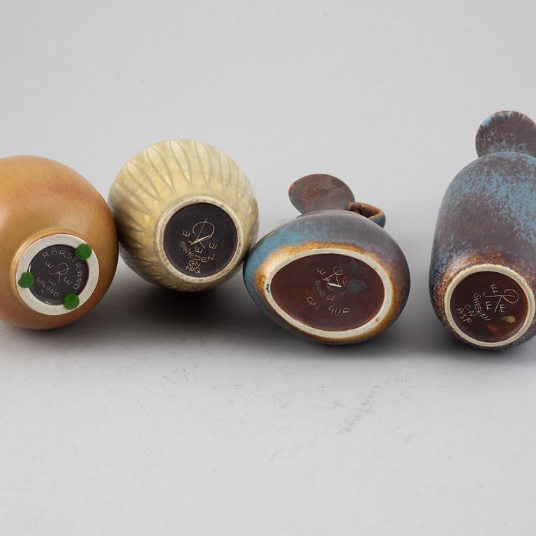 Gunnar Nylund, a set of four stoneware vases for Rörstrand.