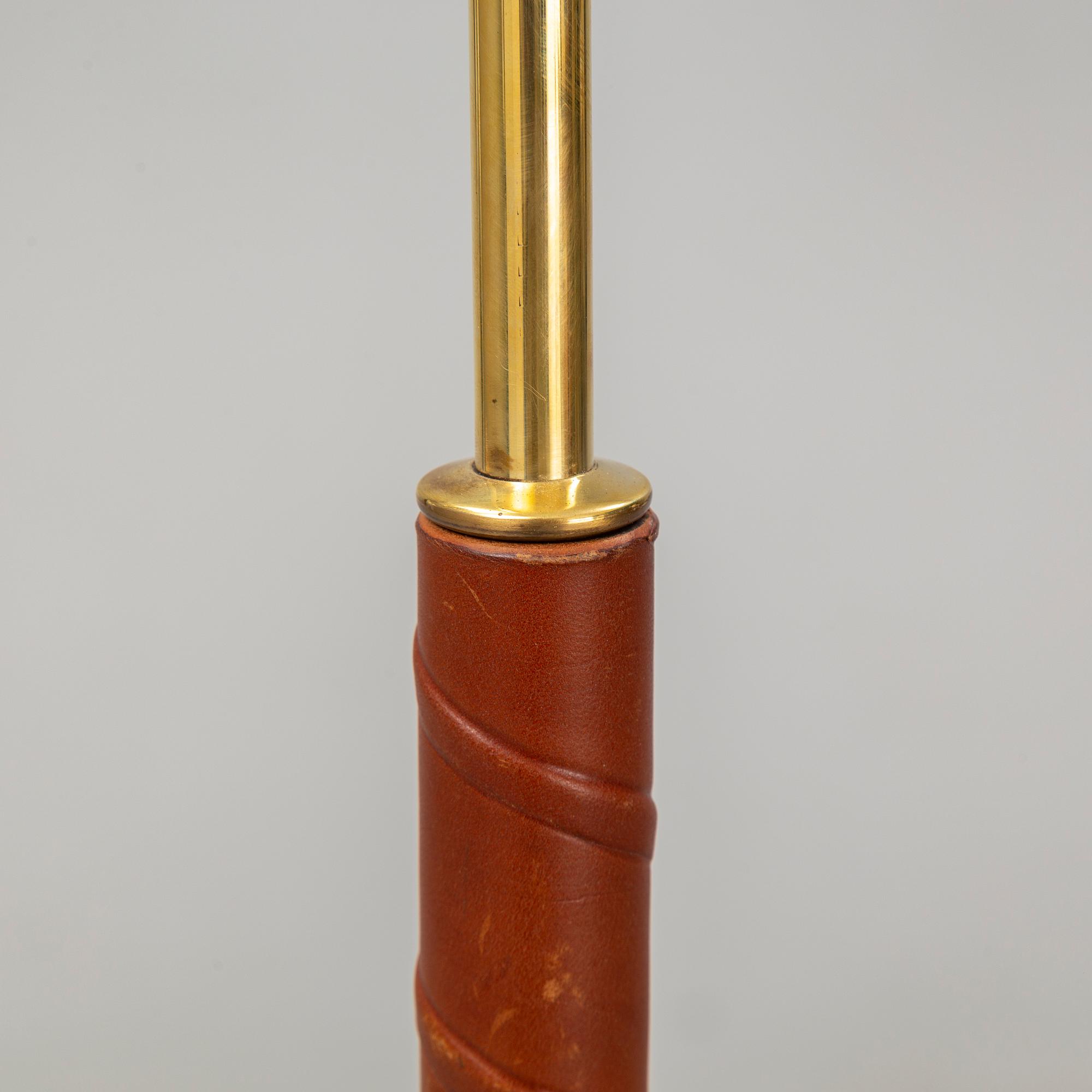 JOSEF FRANK, a model 2368/2148 'Stora Kamelen' brass standard light for Svenskt Tenn, Sweden.
