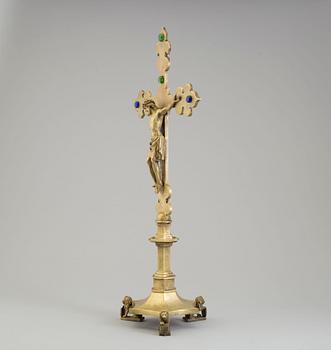 A first half of the 19th century bronze crucifix.