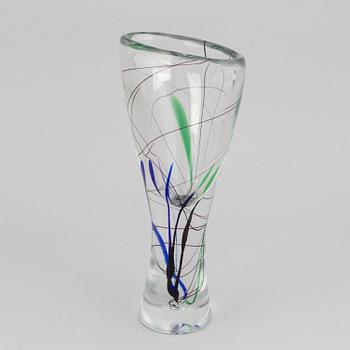 A glass vase by vicke Lindstrand,
