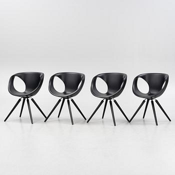 Martin Ballendat, four "Flat Armchair 923" chairs from Tonon, Italy.