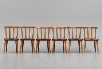 Axel Einar Hjorth, stolar, sex stycken, "Utö", Nordiska Kompaniet, 1930-tal.