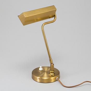 A BRASS PIANO LAMP, marked EB, second half of the 20th century.