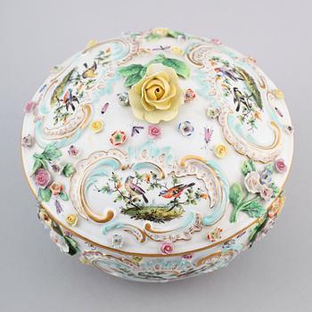 LOCKSKÅL, porslin, Meissen, 1800-/1900-tal.