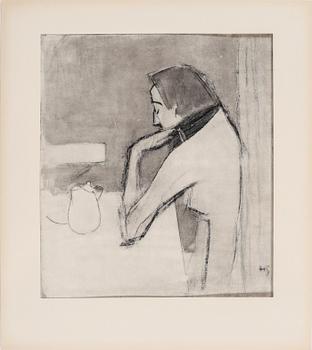 HELENE SCHJERFBECK, mapp, 48st reproduktioner, Gotthard Johansson, numrerad 345/500, Nordisk Rotogravyr Stockholm 1945.