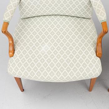 Josef Frank, a pair of model 969 armchairs, Svenskt Tenn.