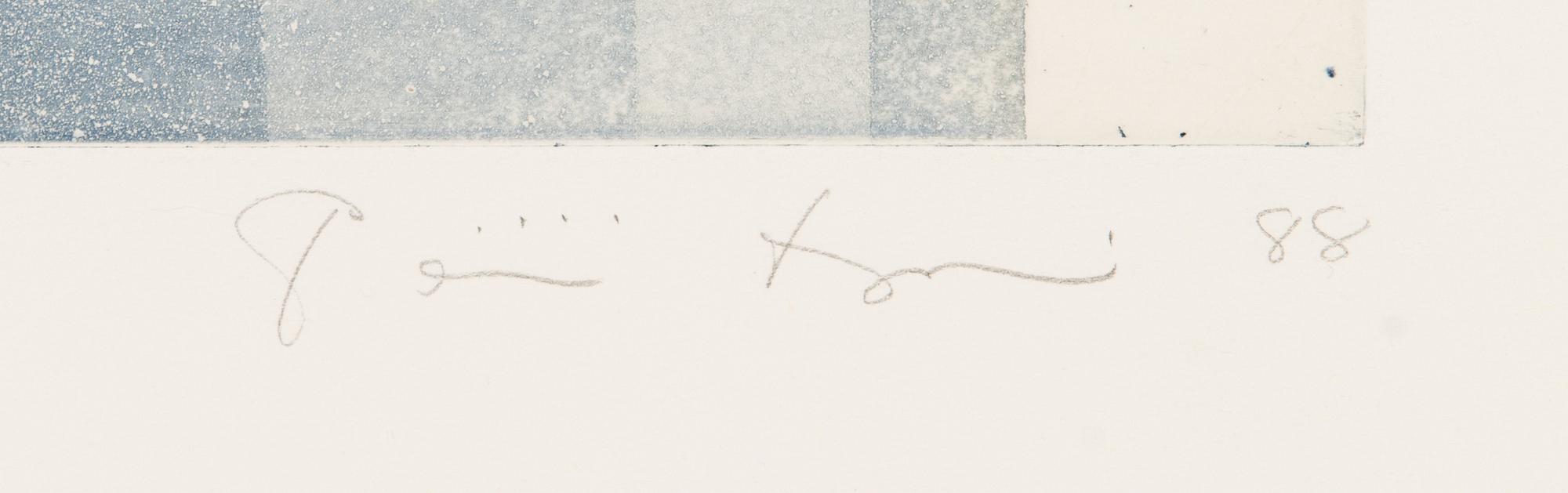 Päivi Lempinen, dry-point and aquatint, signed and dated -88, numbered 36/50.