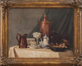 ARON GERLE, olja på uppfordrad duk, signerad.